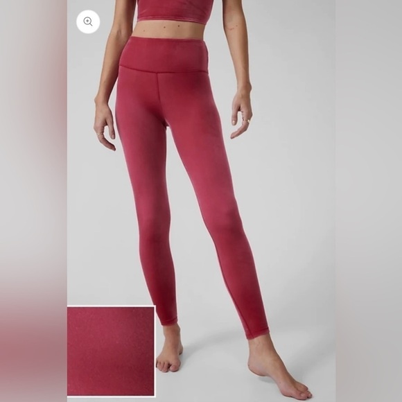 Athleta Pants - Athleta XXS Elation Velvet Tight Legging - Class Pink - SOFT  - NWT